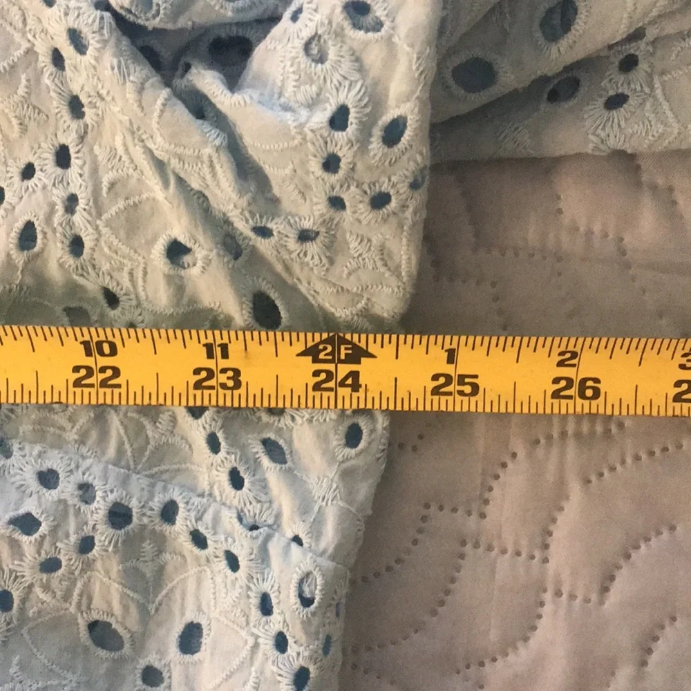 On 34th Blue Cool Eyelet Blouse Top Spring Plus Size Curve Loving Size… - Picture 13 of 15